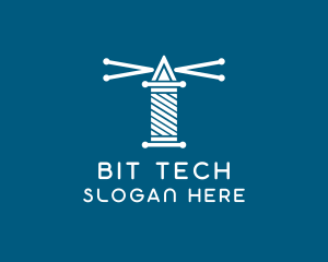 Tech Circuit Lighthouse logo design