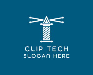 Tech Circuit Lighthouse logo design