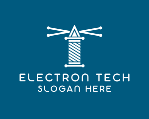 Tech Circuit Lighthouse logo design