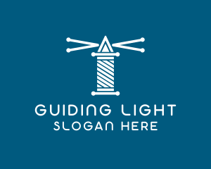 Tech Circuit Lighthouse logo design