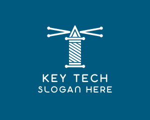 Tech Circuit Lighthouse logo design