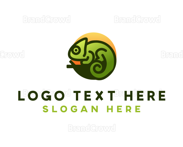 Chameleon Jungle Lizard Logo