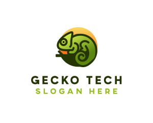Gecko - Chameleon Jungle Lizard logo design