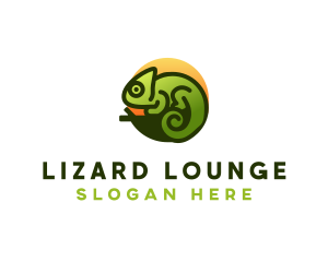 Lizard - Chameleon Jungle Lizard logo design