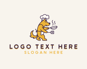 Pit Bull - Dog Chef Cooking logo design