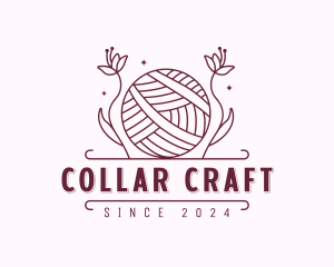 Floral Yarn Embroidery logo design