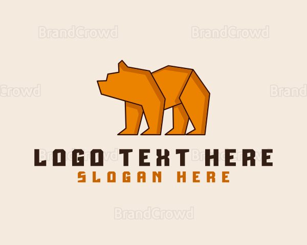 Geometric Grizzly Bear Logo