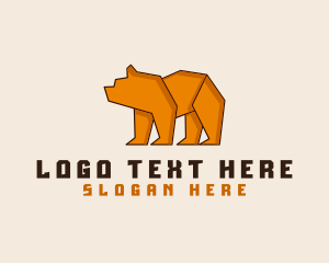 Zoology - Geometric Grizzly Bear logo design