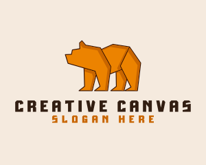 Geometric Grizzly Bear  Logo