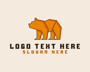 Geometric Grizzly Bear  Logo