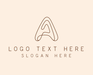 Monoline - Modern Business Letter A logo design