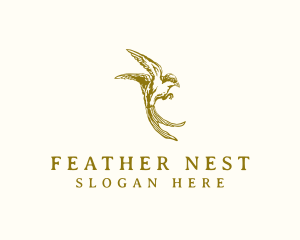 Flying Pheasant Bird logo design