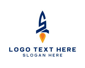 Aerospace - Startup Rocket Letter S logo design