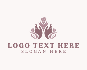 Yogi - Wellness Flower Hands logo design