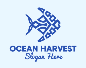 Blue Marine Fish logo design