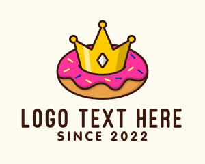 Treat - Crown Donut Dessert logo design