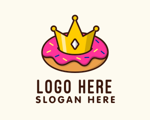 Crown Donut Dessert Logo