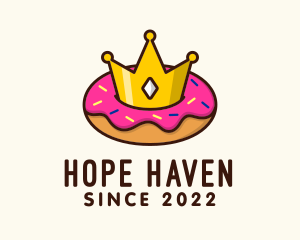 Pastry Shop - Crown Donut Dessert logo design