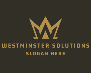 Elegant Crown Letter W logo design