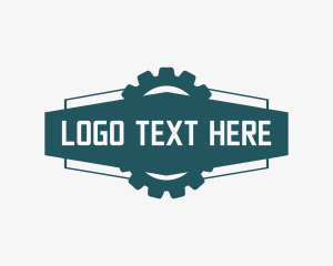 Wordmark - Mechanical Gear Banner logo design