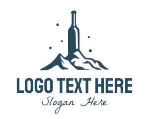Liquor - Wine Bottle Summit logo design