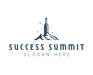 Wine Bottle Summit logo design