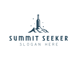 Wine Bottle Summit logo design