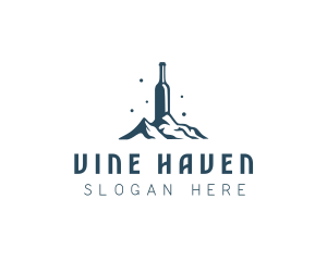 Wine Bottle Summit logo design