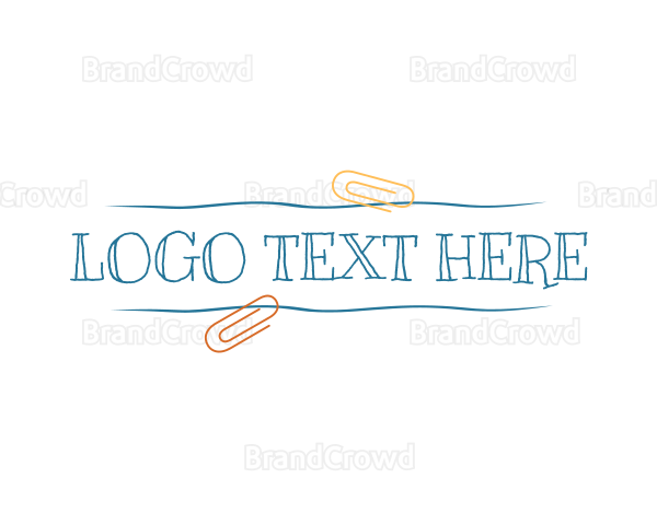 Handwritten Clip Wordmark Logo