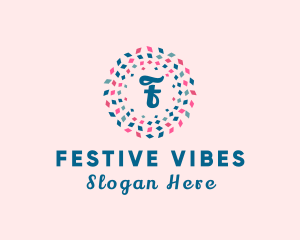 Festive Confetti Children Party logo design