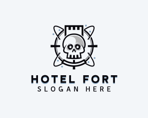 Skull Fort Gamer logo design