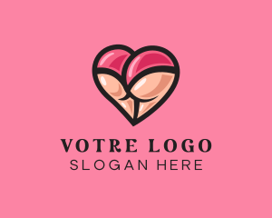 Erotic - Naughty Heart Lingerie logo design