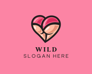 Sexy - Naughty Heart Lingerie logo design