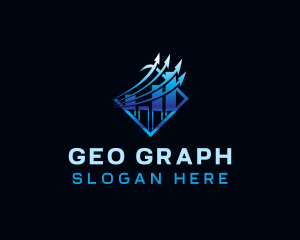 Graph Arrow Statistics logo design