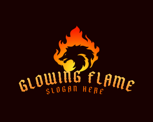  Fire Wolf Gaming logo design