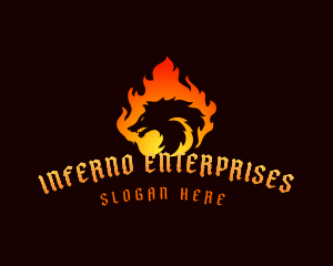  Fire Wolf Gaming logo design