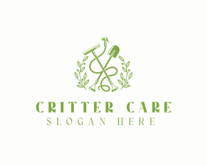 Gardener Plant Lawn Care logo design