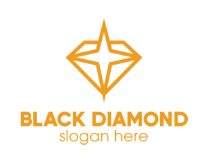 Orange Diamond Star logo design