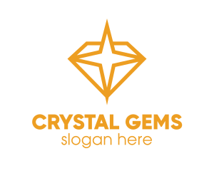 Orange Diamond Star logo design