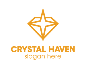 Orange Diamond Star logo design