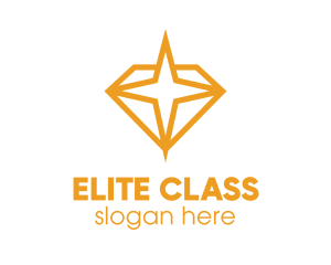 Orange Diamond Star logo design