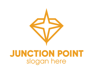 Orange Diamond Star logo design