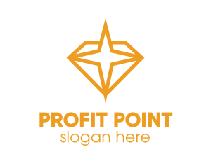 Orange Diamond Star logo design