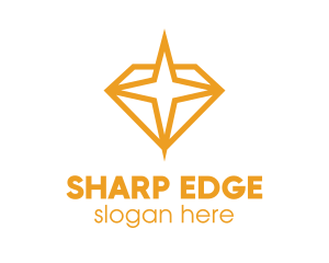 Orange Diamond Star logo design