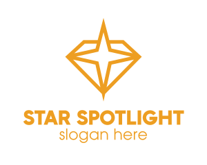 Orange Diamond Star logo design