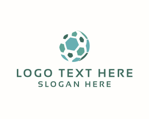 Soccer - Abstract Business Hexagon Sphere logo design