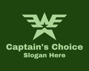 Captain - Military Star Wings logo design