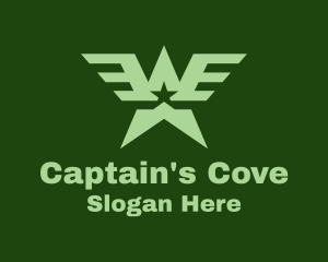 Captain - Military Star Wings logo design