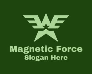 Military Star Wings  logo design