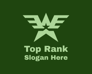 Ranking - Military Star Wings logo design